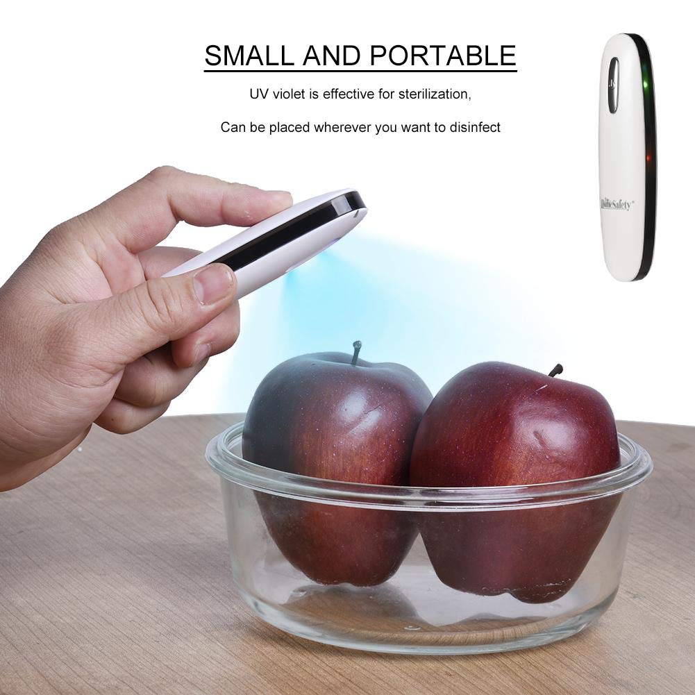 Lámpara UV portátil, USB recargable portátil esterilizador ultravioleta del accesorio ligero, lámpara púrpura UVC para la cubierta exterior Viajes Hogar