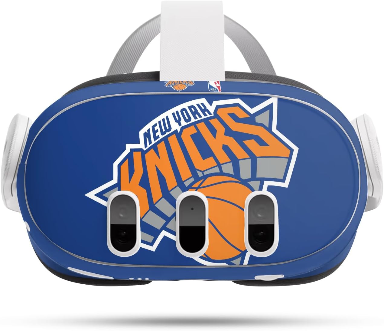 Head Case Designs Officially Licensed NBA Oversized New York Knicks Logo Vinyl Sticker Skin Decal Cover Compatible With Meta Quest 3