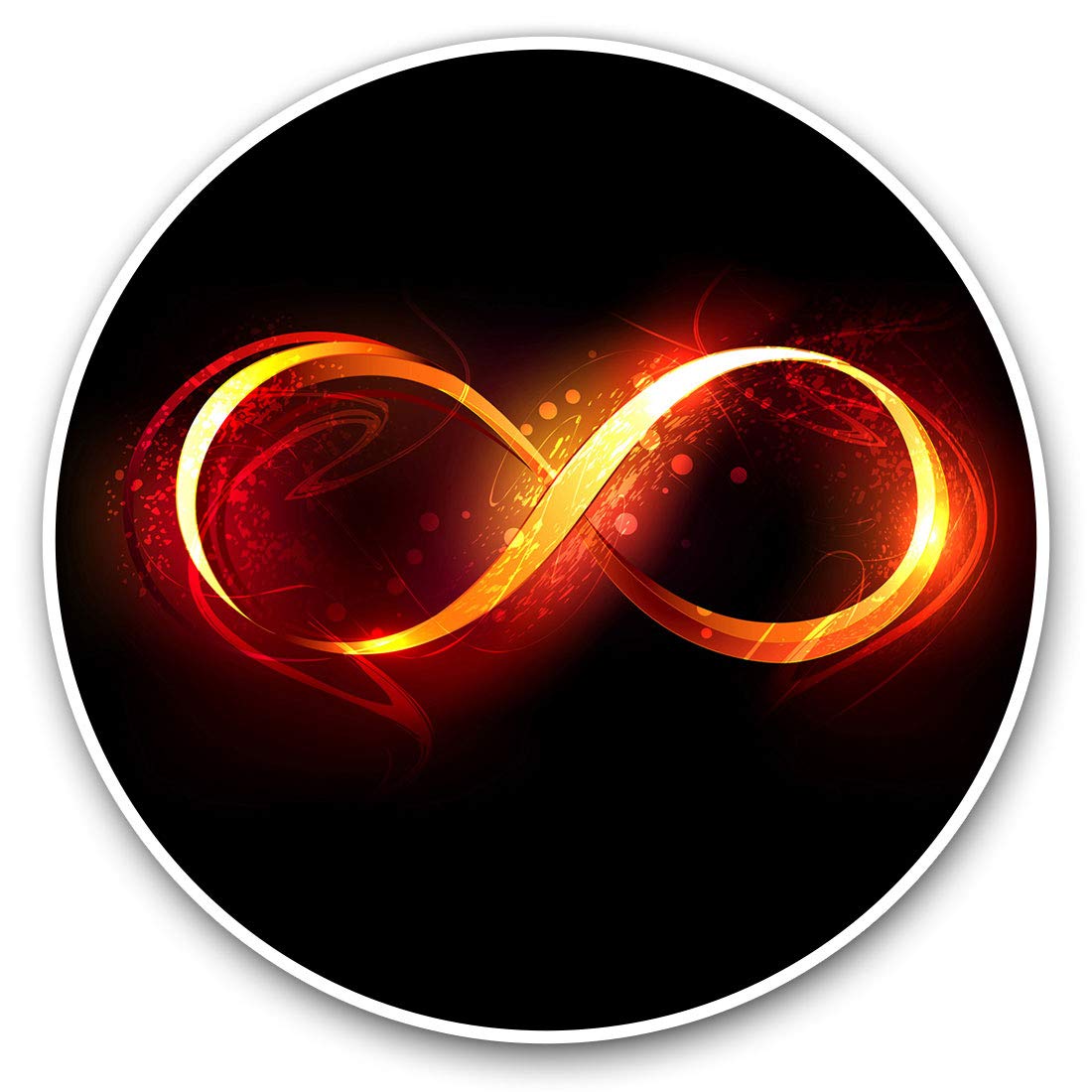 Destination Vinyl Ltd Infinity Pattern Motivation 12945 Vinyl Stickers (Set Of 2) 7.5Cm - Infinity Pattern Motivation #12945