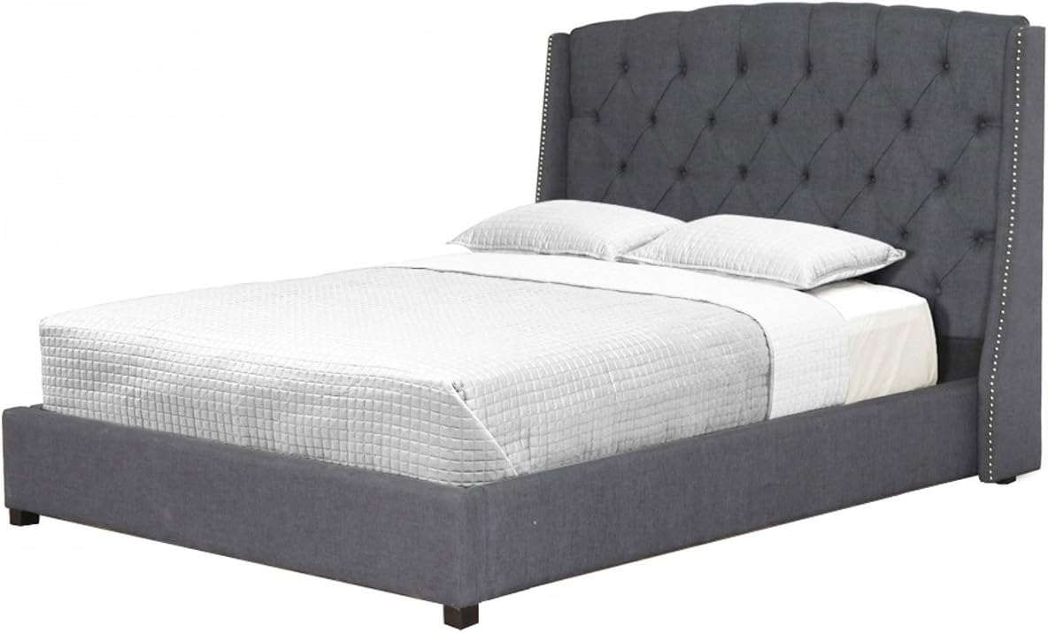 TOV Furniture Williamsburg Grey Linen King Bed TOV63805
