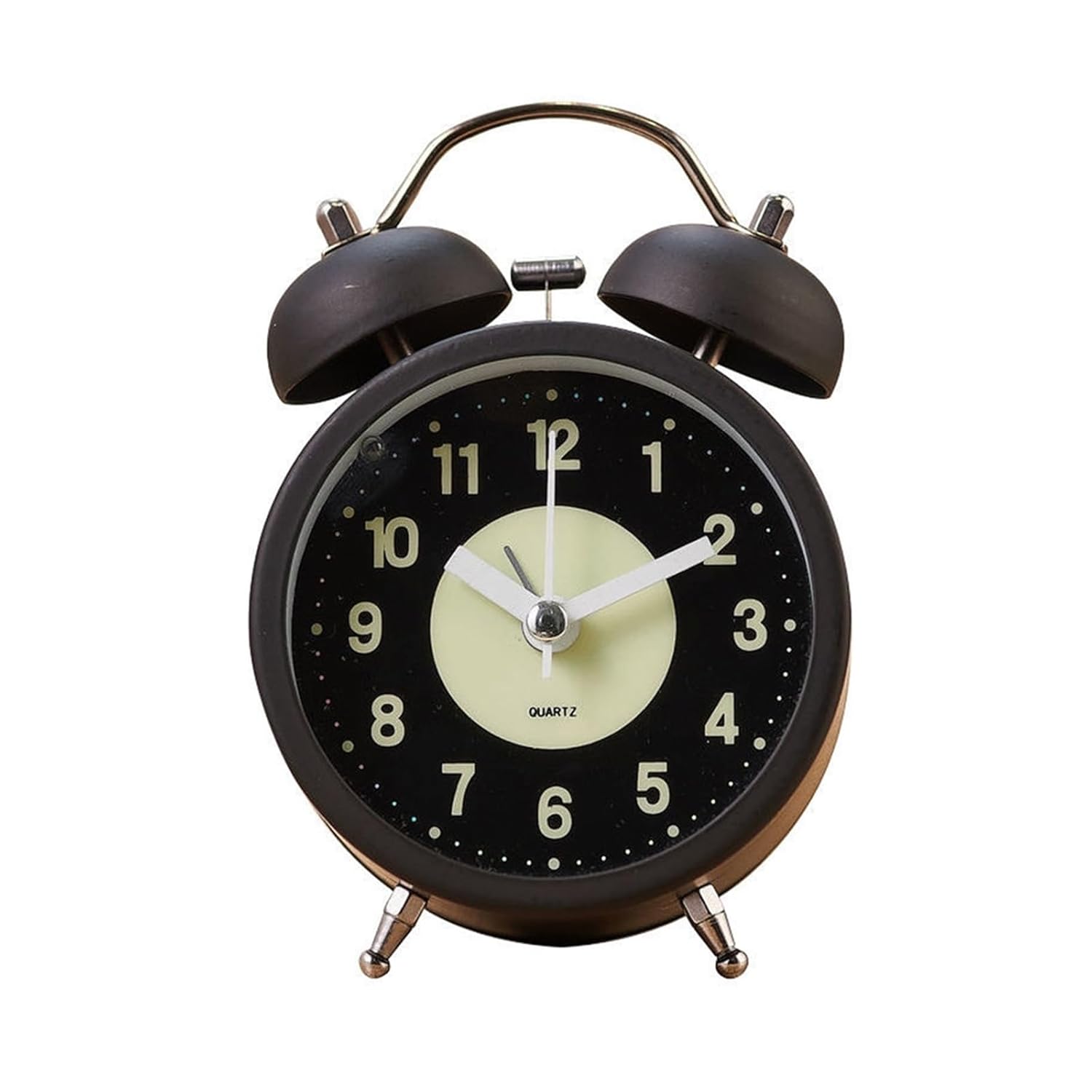 ZHZHZ Alarm Clock Analog Luminous Retro Table Desk Battery Operated with Backlight Loud