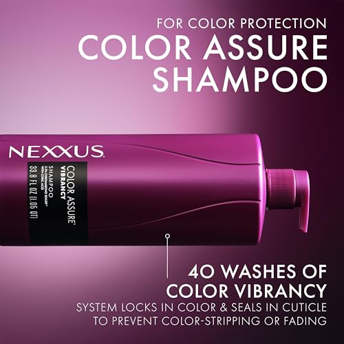 Image of Nexxus Color Assure Vibrancy Shampoo for Color Treated Hair 33.8 oz | For frizz-prone hair, Helps hydrate & moisturize, Shampoo