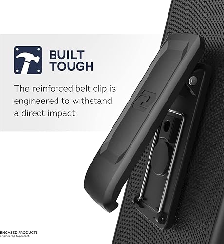 Miniatura 7 de Encased Funda de cinturón resistente para Moto G Power 5G 2023, funda protectora de cuerpo completo con protector de pantalla templado y clip de