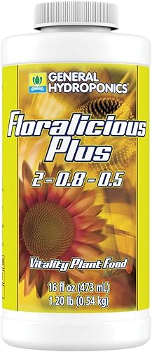 Miniatura 1 de General Hydroponics Floralicious Plus, Vitality Plant Food, 2-0.8-0.5, 16.oz.