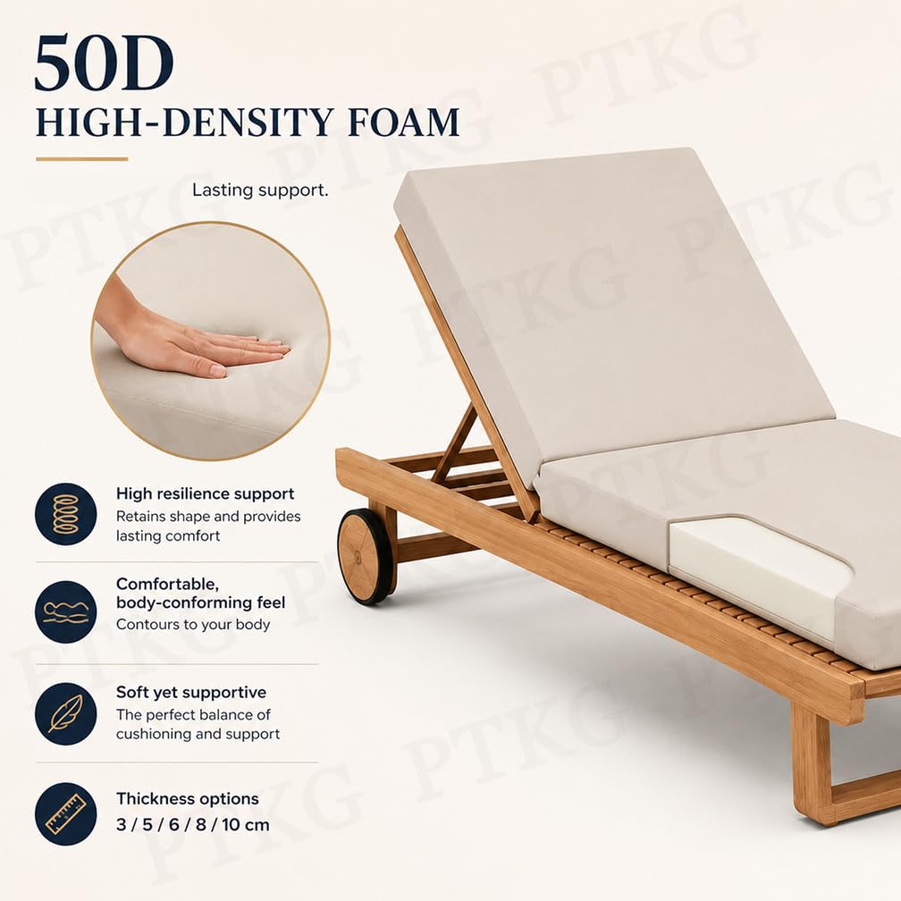 Matelas Transat DéHoussable Coussin Fauteuil Jardin