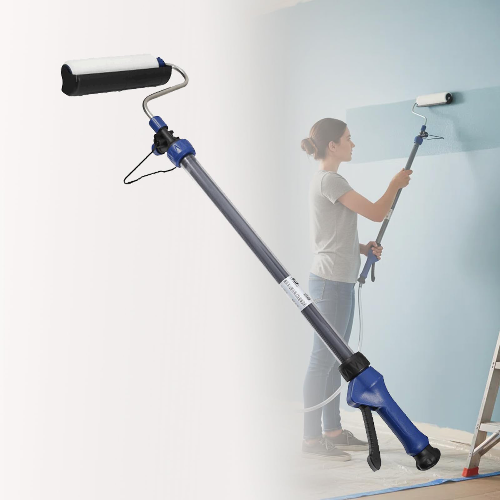 Rullo autoadescante, strumento multifunzionale per pittura da parete, design estensibile per progetti fai da te senza sforzo e uso professionale