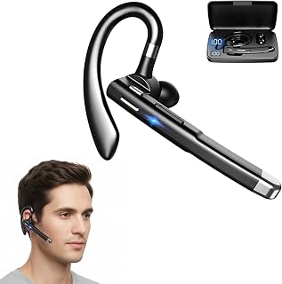 Drumstone TopRated 𝟏𝟓𝐘𝐫 𝐖𝐚𝐫𝐫𝐚𝐧𝐭𝐲 Bluetooth Earpiece V5.1 with LED Charging Case | Waterproof Headset with Nois... Price In India