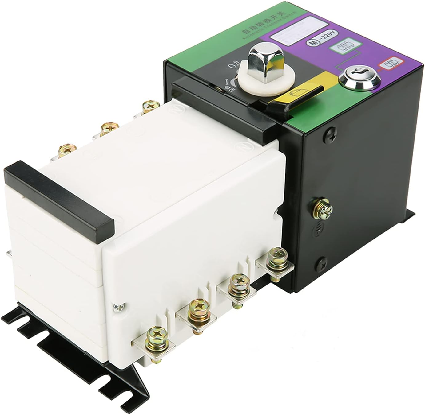 100A/4P Isolation Type Automatic Transfer Switch with Transverse Pull Structure and Micro-Motor Energy Storage, Emergency Disconnection Operation, Great for Residential Use