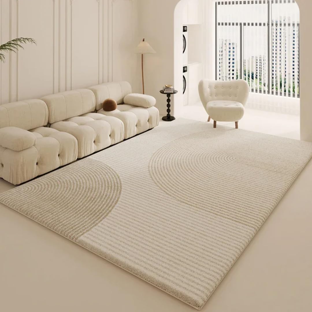 Tapis minimaliste de salon blanc de grande surface tapis moderne