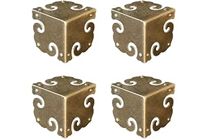 4Pcs Vintage Pure Antique Bronze Brass Corner Protectors