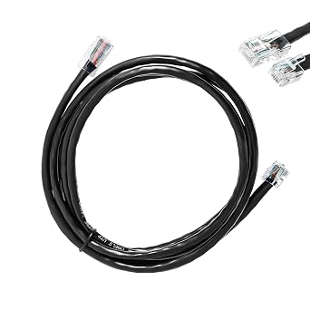 6.5ft APG Printer Interface Cable CD-101A | for Cash Drawer to Printer Connection with MultiPRO Interface | Compatible with EPSON Star Printers | RJ12/ RJ45 Male Black
