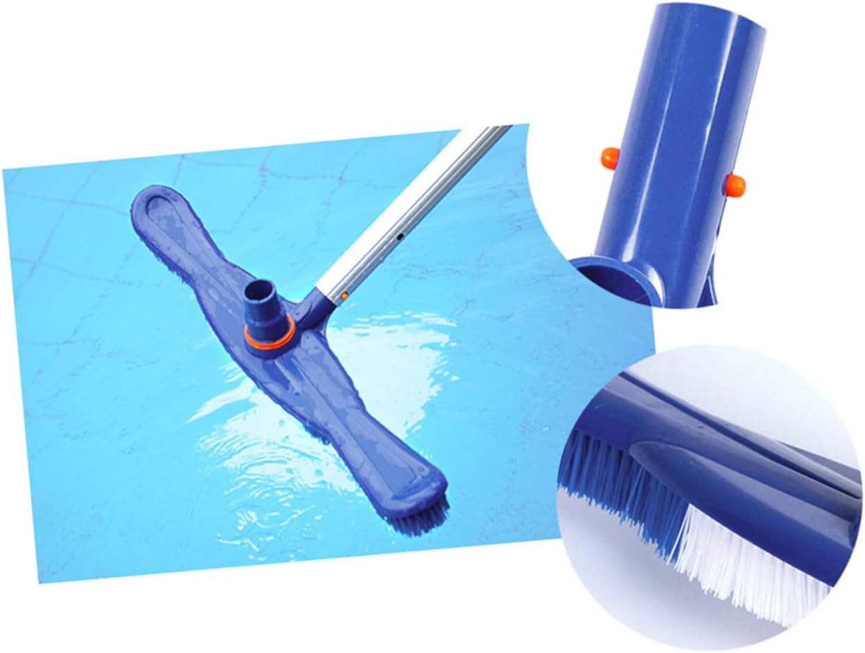 20 Inch Swimming Pool Brush with Plastic Bristles Heavy Duty Cleaner Brush for Vinyl Pools Wall and Floor Cleaning Tool