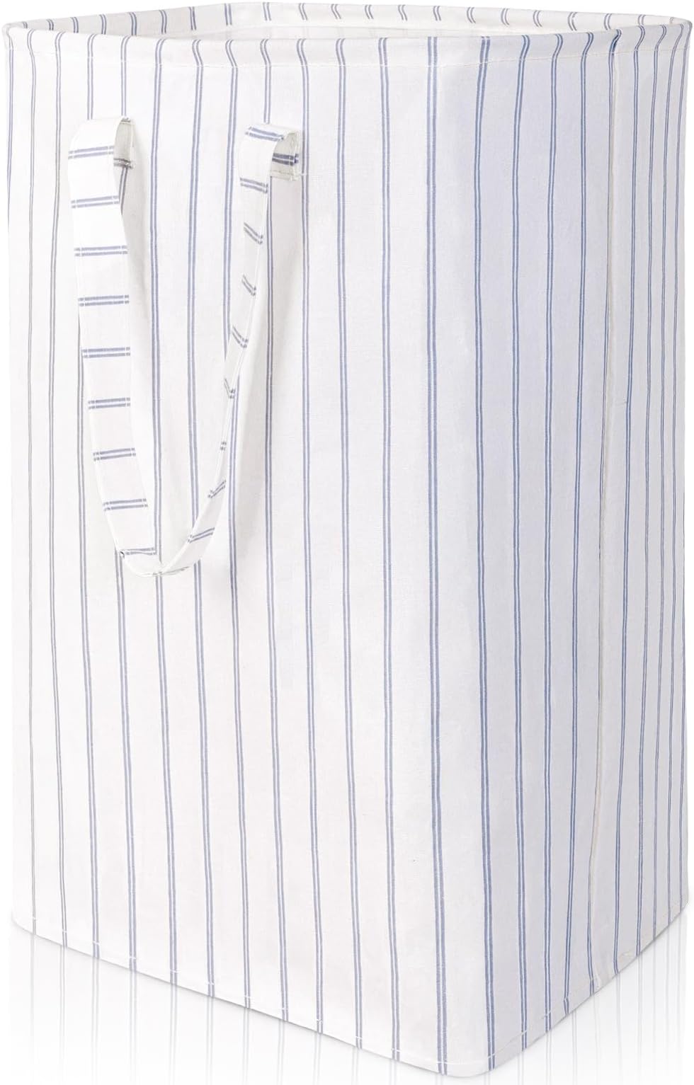 Laundry Hamper Collapsible Laundry Baskets, Freestanding Waterproof Clothes Hamper with Reinforced Handles in Laundry Room Bedroom Bathroom College Dorm for Adults, Blue 11.8"×15.7"×23.6"