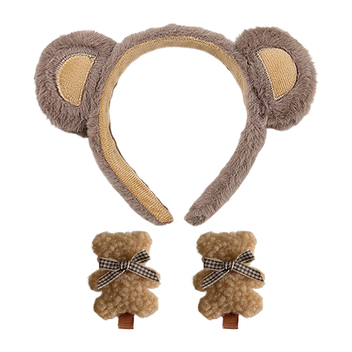 Fascia Per Orecchie Da Orso, Copricapo In Peluche, Accessori Per Capelli Simpatico Cartone Animato