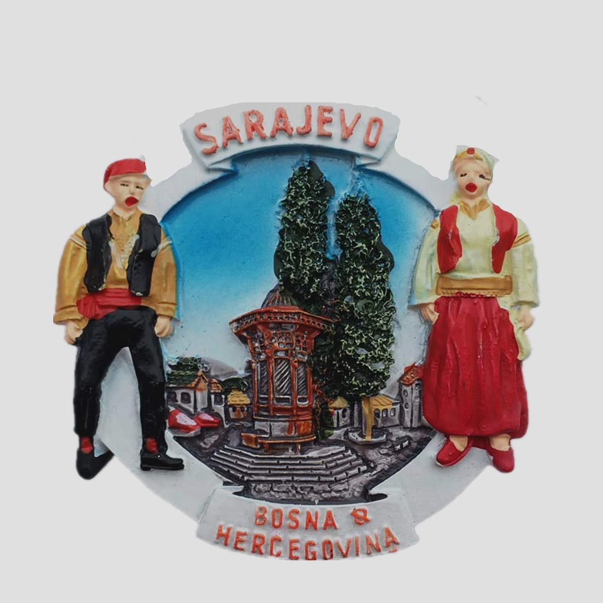 3D Sarajevo Bosnia and Herzegovina fridge magnet souvenir gift,Home & kitchen decoration magnetic sticker,Bosnia and Herzegovina refrigerator magnet