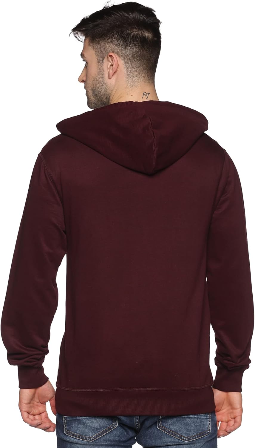 Klizzer Luxury Zip Up Hoodie Men 100% Cotton Fleece Heavyweight Hooded Sweatshirt, Comfortable Full Zipper Jacket for Adults. - Image 3