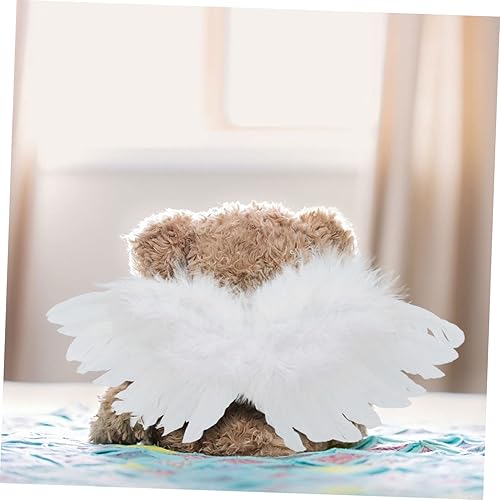 Miniatura 2 de GALPADA Adornos de alas de muñeca blancas, accesorios para casa de muñecas, alas en miniatura, decoración de alas de ángel para muñecas, decoración