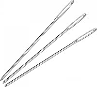 Vista 1 de uxcell Agujas de coser rectas largas bordadas agujas de rebordear acero inoxidable 2,05 pulgadas 25pcs