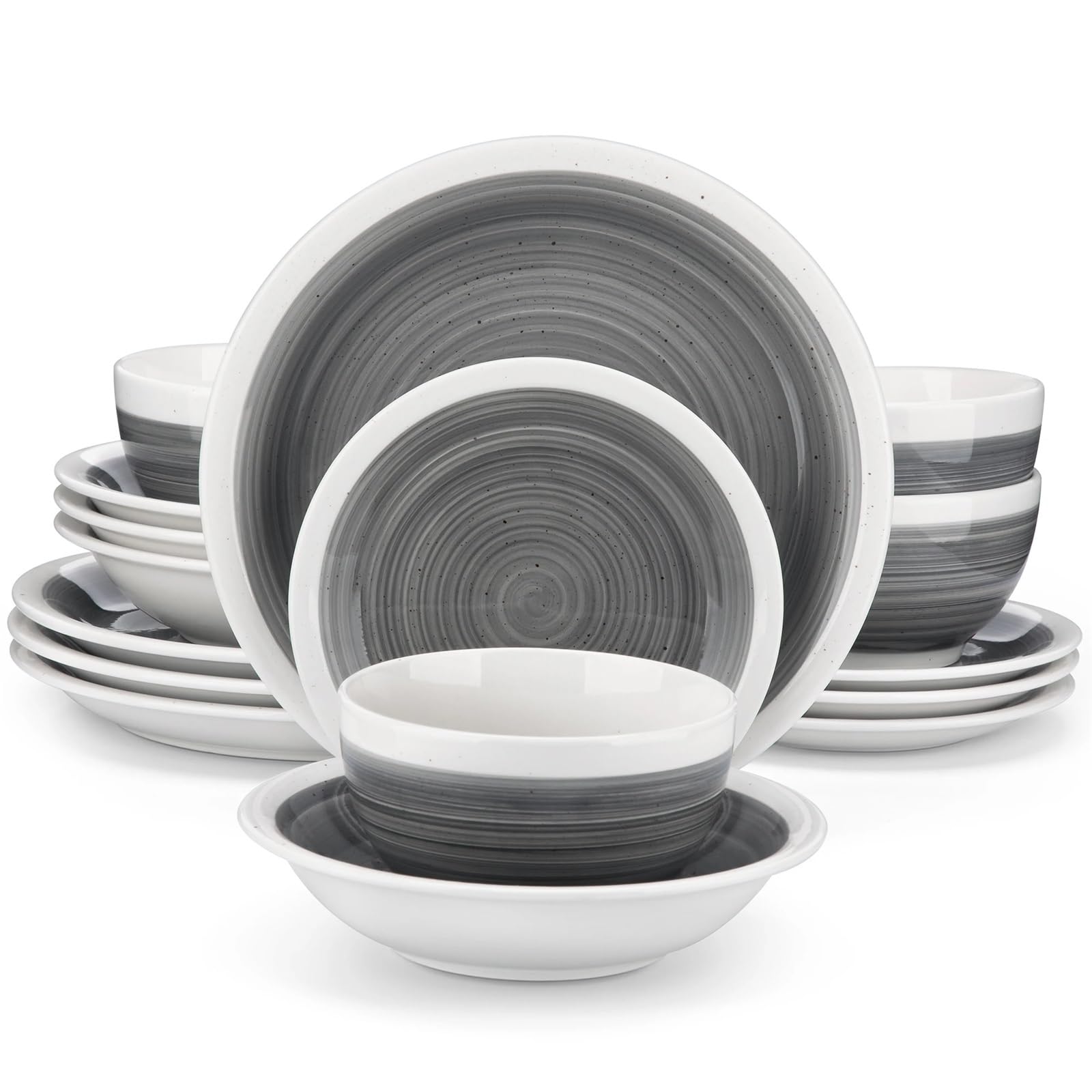 assiettes service de table Service de table en grès 16/32 pièces 4 couleurs