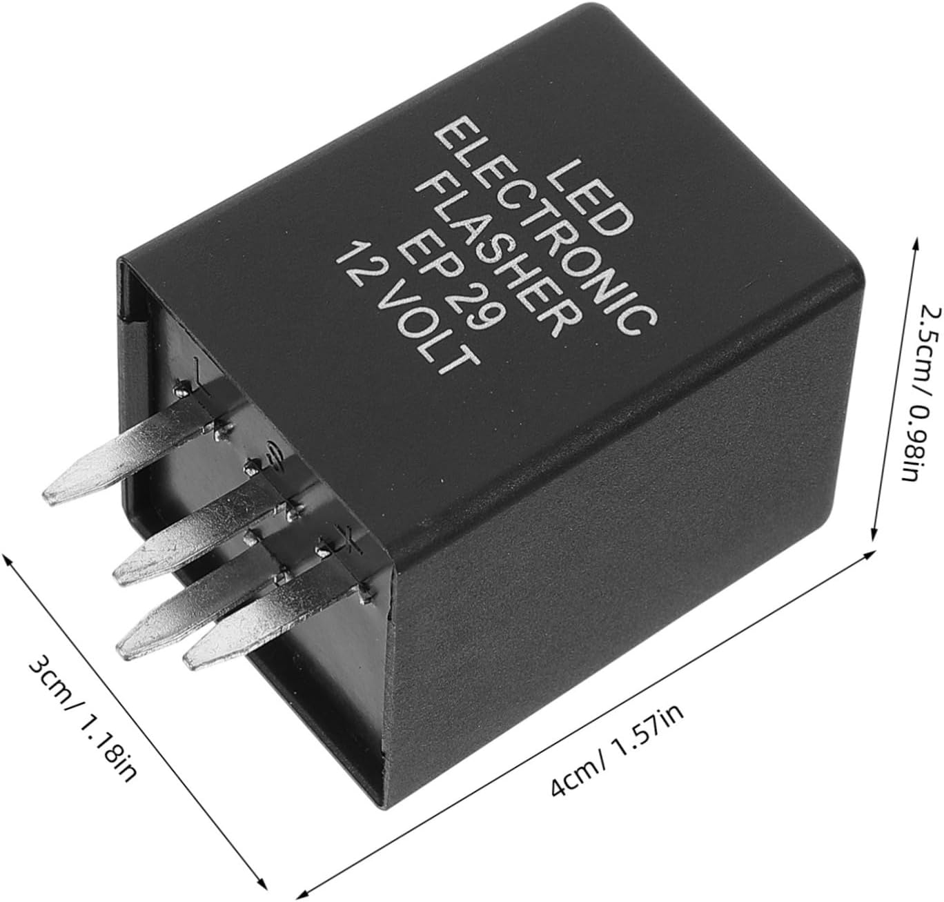 Mikinona 12v Turn Relay Pin Led Automotive Relay for Cars and Motorcycles High-powered Signal Control Easy Installation Versatile Replacement Accessory