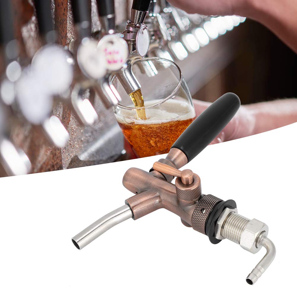 G5/8 Thread Beer Faucet Adjustable Beer Tap Brass Stainless Steel 304 Stylish Faucet with Handle Bronze Color Equipment for Home Bar Restaurants