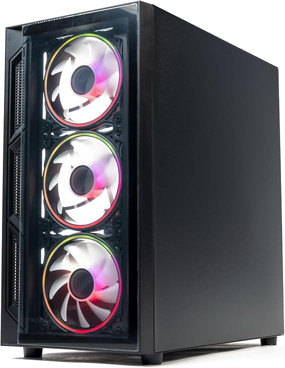 GTR Gaming PC | Intel Core i5-12400F | NVIDIA RTX 5060 Ti 8GB | 16GB DDR4 RAM | 1TB NVMe SSD | 600W 80+ Bronze PSU | Windows 11 | ARGB Glass Case | WiFi