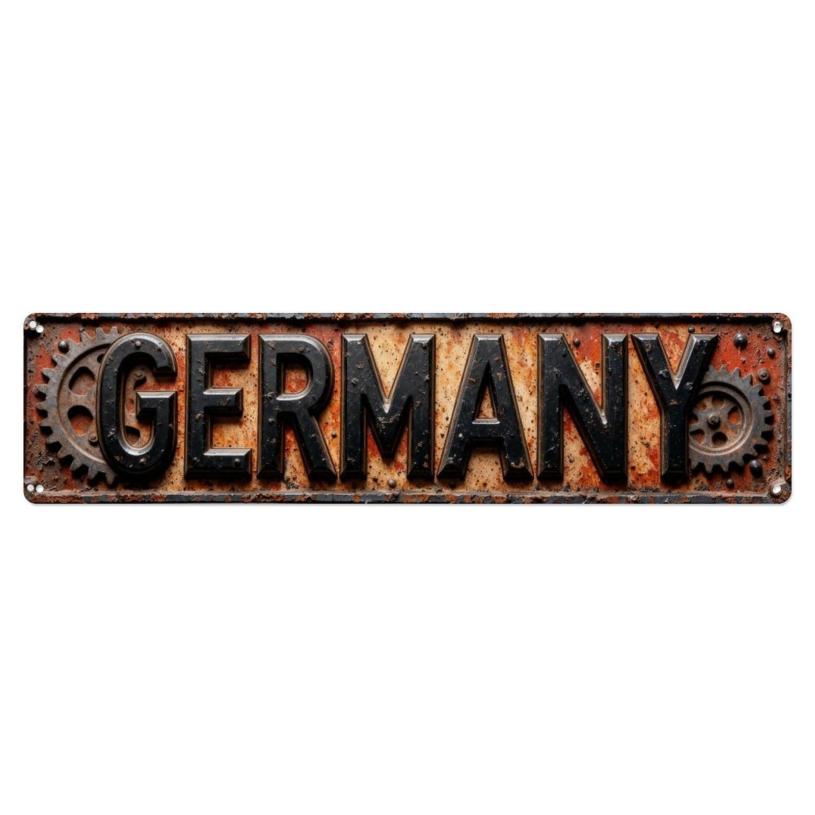 Rusty Metal Sign Poland Text Tin Sign Vintage Metal Sign Home Bar Garden Indoor & Outdoor Wall Decor Retro Metal Poster 4x16 Inch