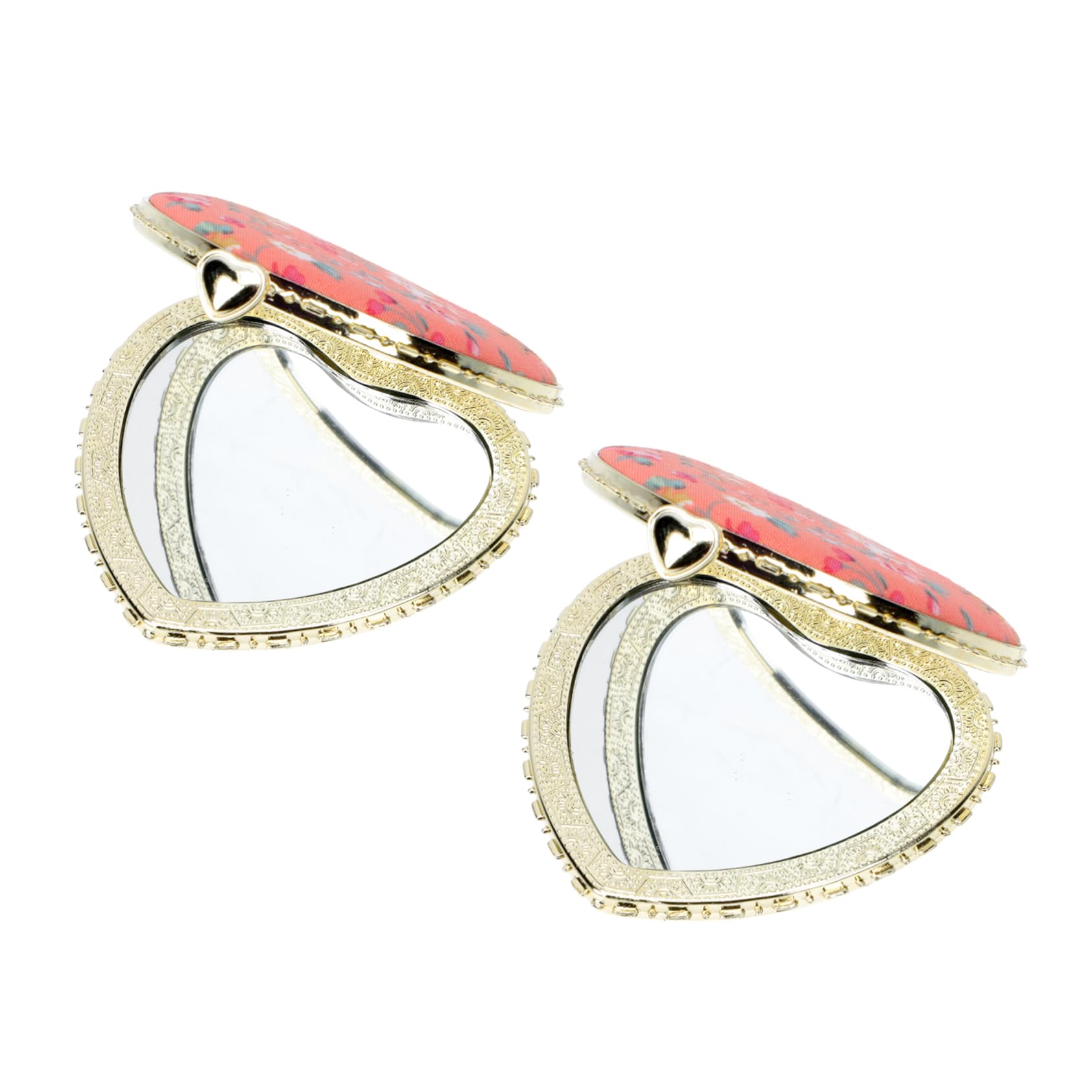 Mini miroir de maquillage en cœur MAGICLULU, lot de 3 compacts double face