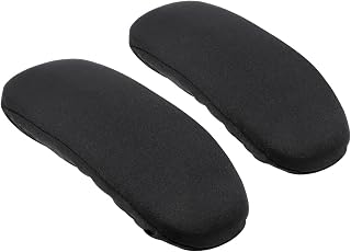 FERCAISH 2 Pcs Office Chair Arm Covers, Removable and Durable Elastic Wheelchair Arm Rest Slipcovers - Washable Sponge Armrest Pads for Home Office Chairs (Black)