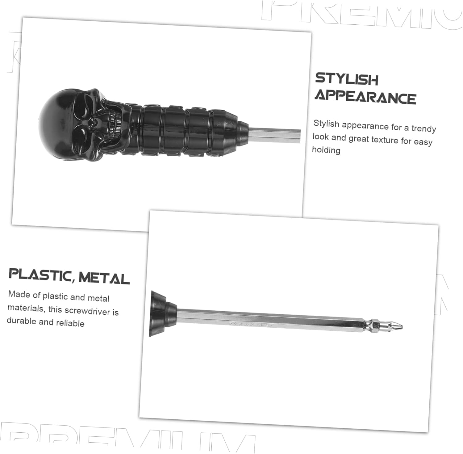 Multi Screwdriver with Long Cross and Slotted Tips Household Tool Supply with Nut Driver Functionality Versatile Multi Use Screwdriver for Diy and Repair Tasks
