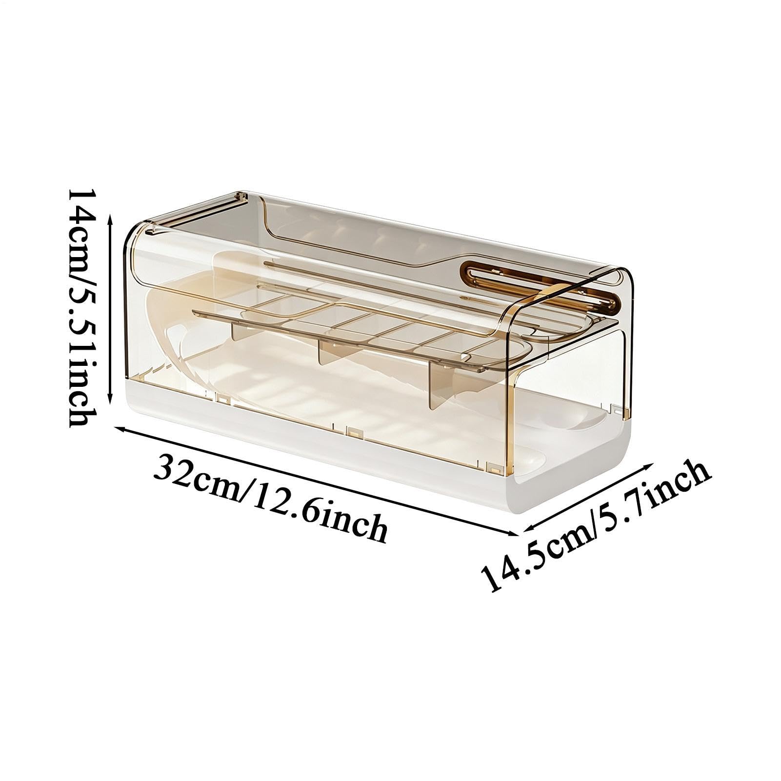 Organizador de huevos para con temporizador, apilable, ahorra espacio | Organizador de Huevos Caja de Almacenamiento para el Hogar Encimera Despensa Preparación de Alimentos Desayuno Hornear