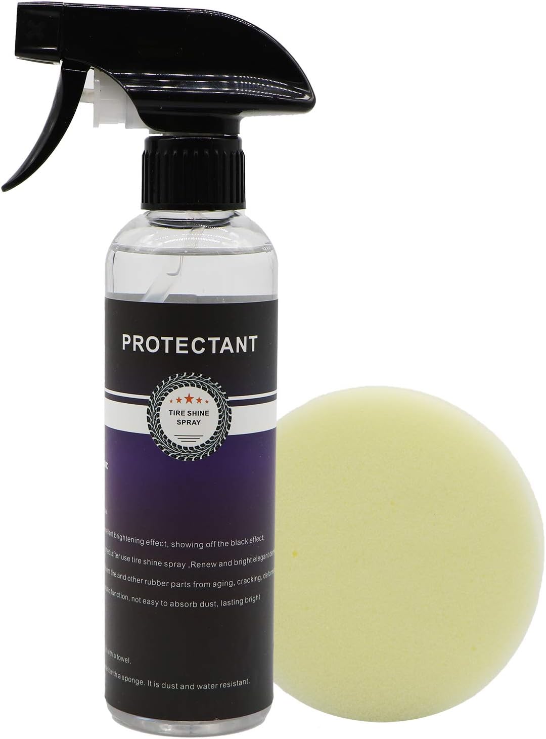 Tire Shine Spray - Tire Dressing Spray for Slick Finish - Tire Dressing & Protectant Kit Use with Wheel & Tire Cleaner,Tire Shine Applicator,Coating Tire Care kit Prevents Fading & Yellowing