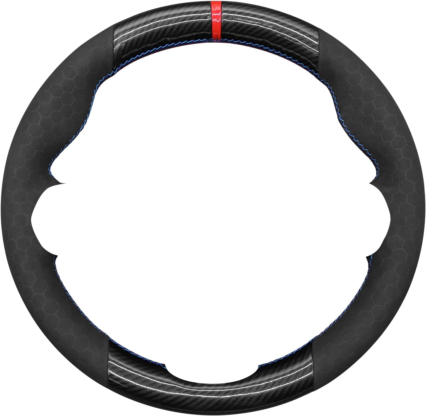 MEWANT Steering Wheel Cover for BMW 5 Series G30 G31 6 Series GT G32 7 Series G11 G12 X3 G01 X4 G02 X5 G05 Hand-Stitched Genuine Leather Car Steering Wrap