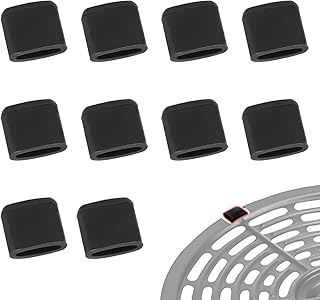 10 PCS Air Fryer Rubber Bumpers Premium Rubber Feet for Hob Grid Suitable Air Fryer Anti-Scratch Protective Covers Replacement Parts for Air Fryer Grill Pan Plate Tray Scratch Protection Bars