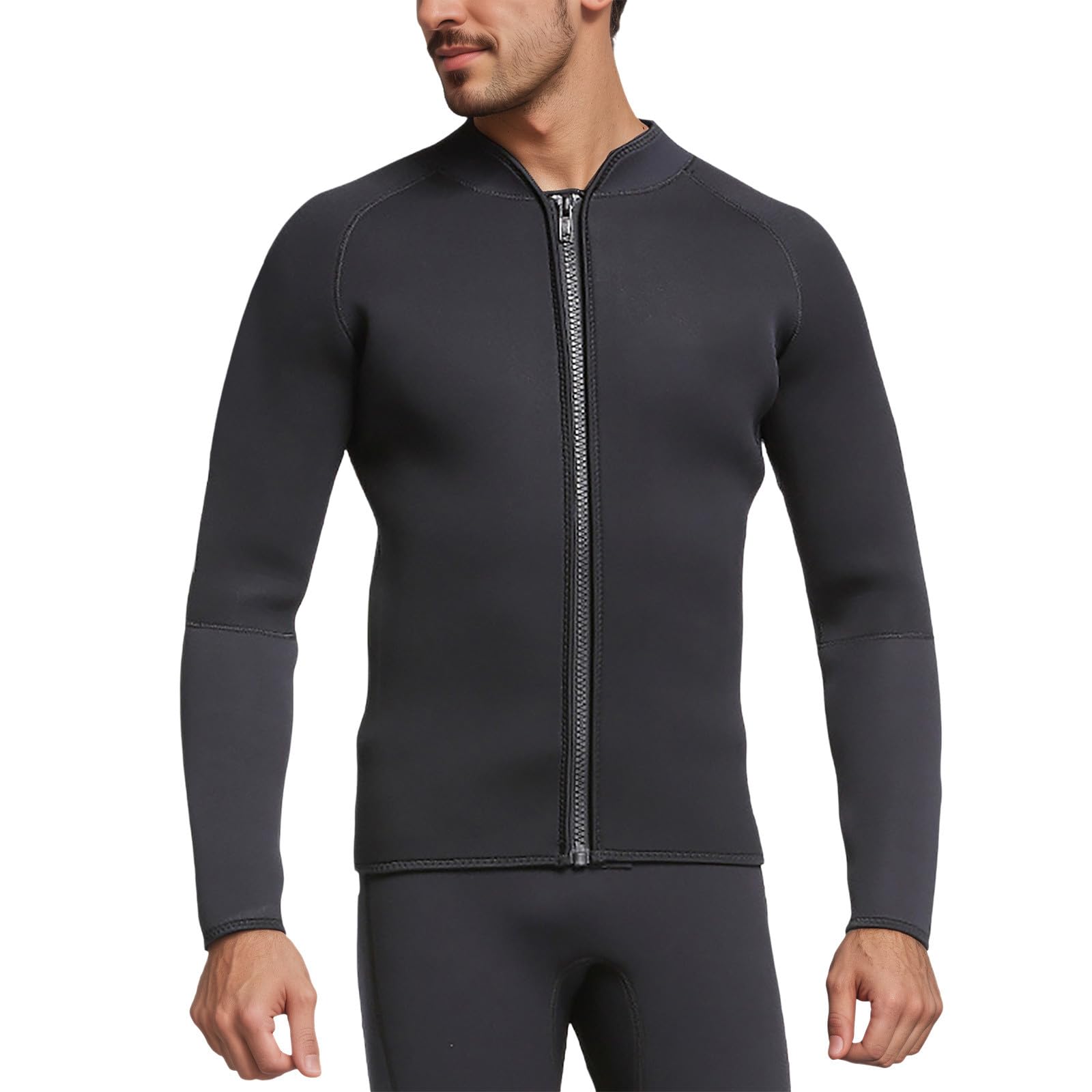 Herren Neoprenanzug Tauchen Surfwear Langarm Athletic Casual Shirt für Wassersport Aktivitäten Badesee Schwimmen Training