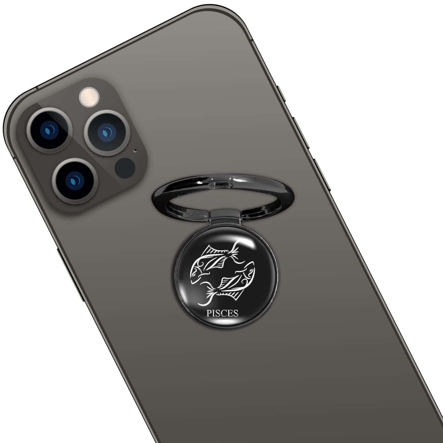 swap-n-snap Black 360 Holo-Ring Mobile Phone Grip Holder with Hologram Zodiac Logo - Pisces Design-image-26