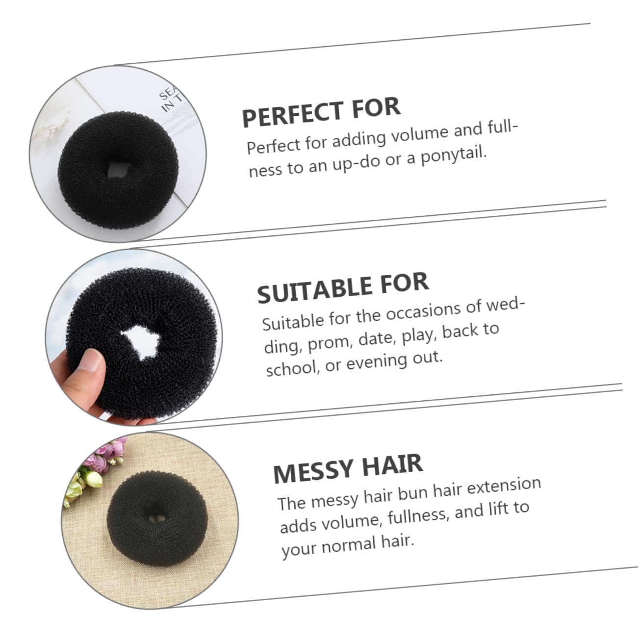 15pcs Hair Bun Maker Set Donut Hair Styling Tools for Boys and Girls and Adults Easy-to-Use for Creating Buns and Updos for Dance and Special Occasions