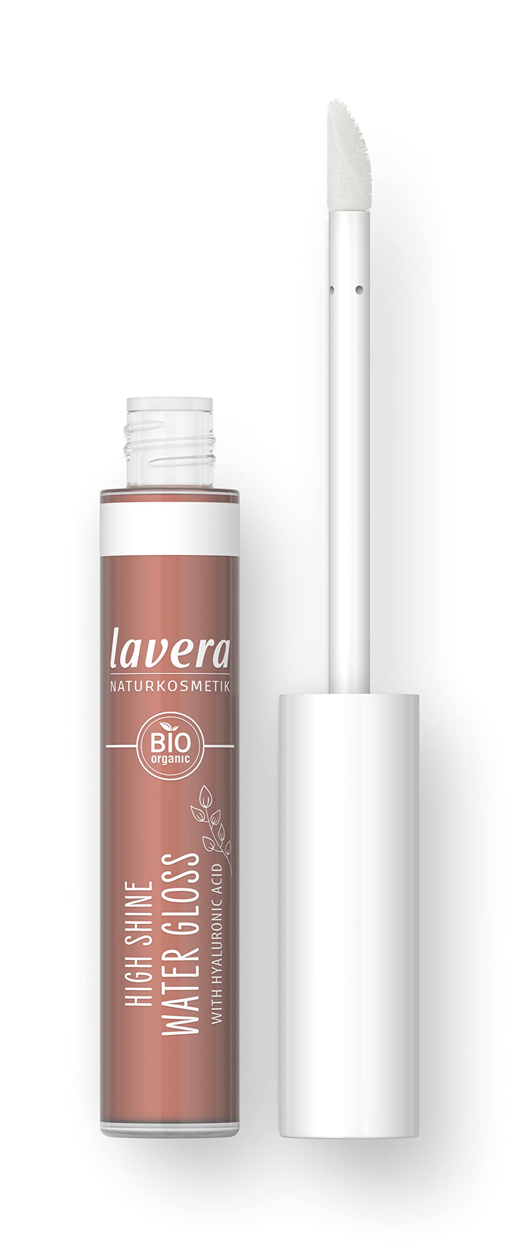 lavera High Shine Water Gloss -Cocoa 01 - Intensive Farbe & Glanz - Federleichte Textur - Bis zu 6 Stunden Halt - vegan - Naturkosmetik (1x 5,5 g)