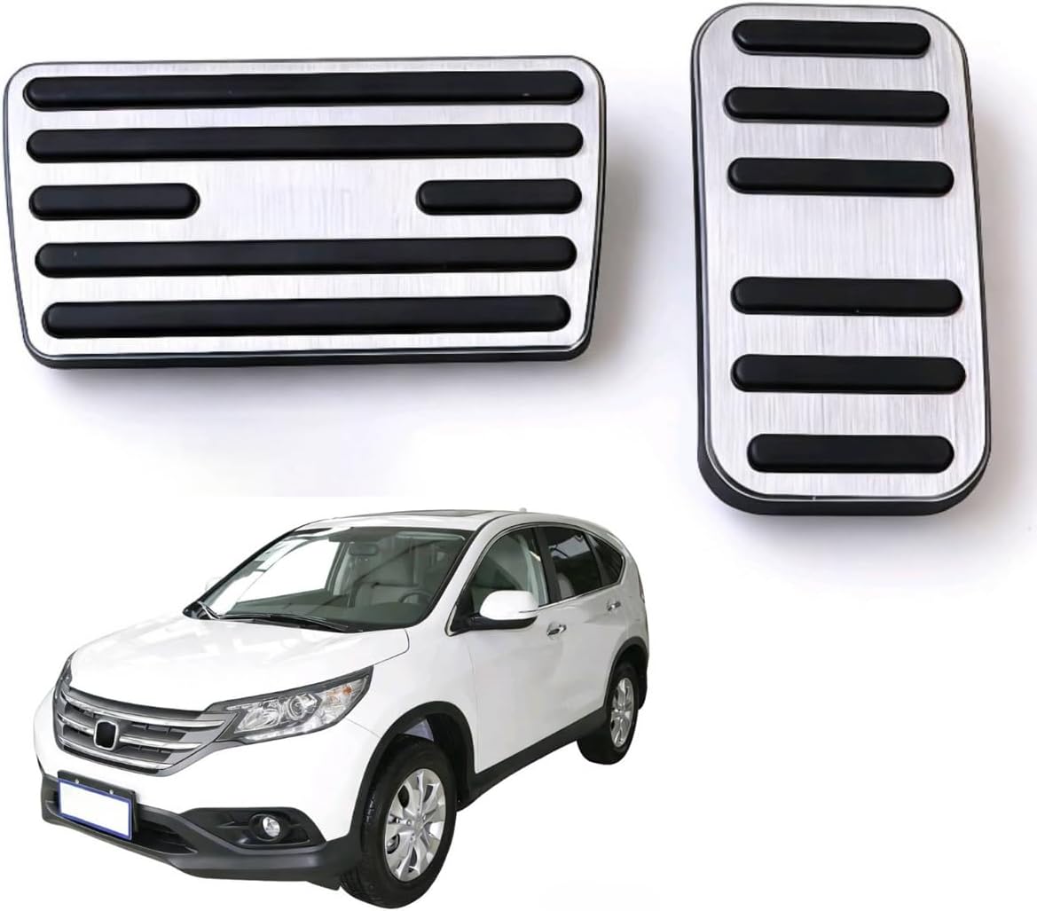 Car Pedal Covers for Honda CR-V 2012 2013 2014 2015 2016, Auto Aluminum Gas Pedal Covers Accessories Replacement, Non-Slip Accelerator Brake Foot Rest Pedals(Set of 2)