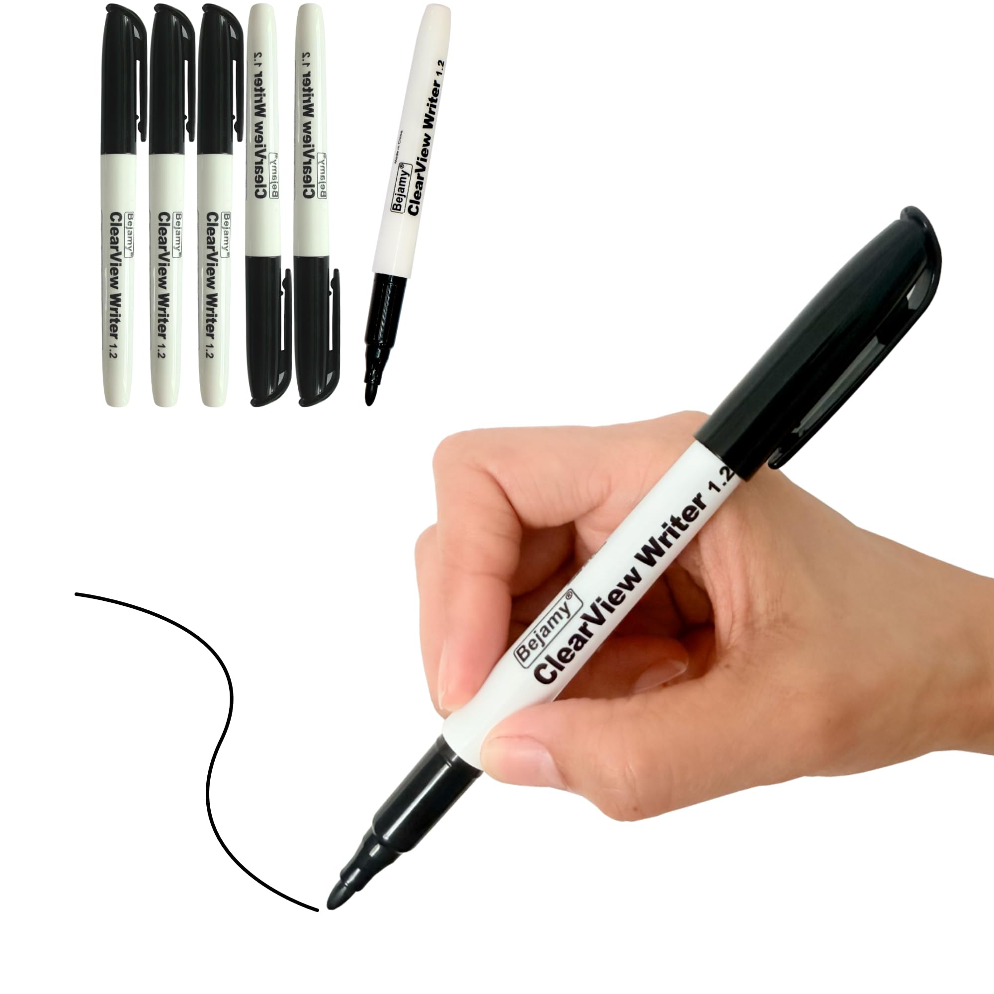 ClearView Writer 1.2, Bullet Tip Water-Based Low Vision Pen(6-Pack)