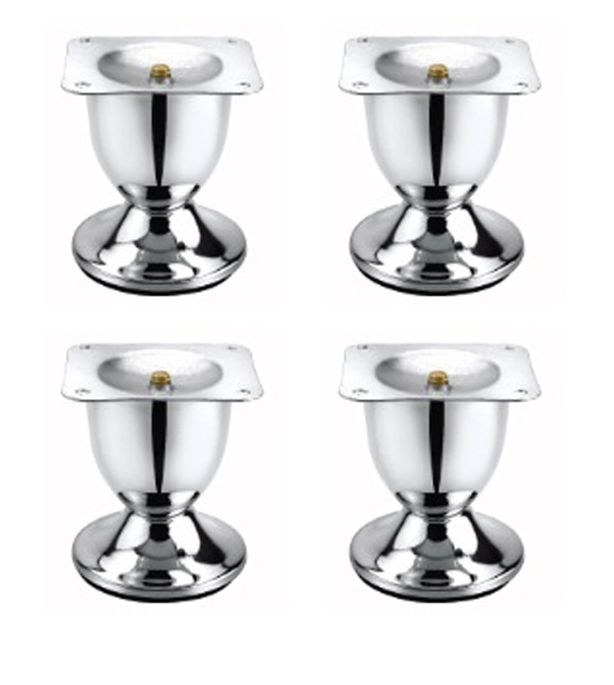 Stainless Steel (Chrome) Finish Round Sofa Leg, 3-inch-Set of 4 Pieces SS Steel Legs for USAGE : Sofa, Couch, Deewan, Bedside Table, Coffee Table, Almirah, Wardrobe, Showcase, Display Counter, Shoe Rack, Console Table, TV Unit & Puja Chowki-image-23