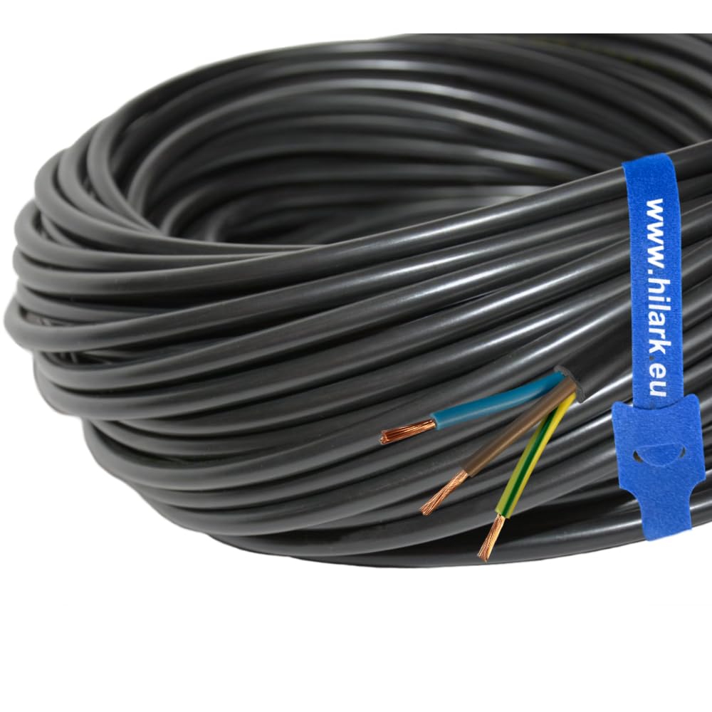 Hilark Cable Tech Cavo H05VV-F 3 x 2,5 mm2 (3g2,5 mm2) (250 m, nero)
