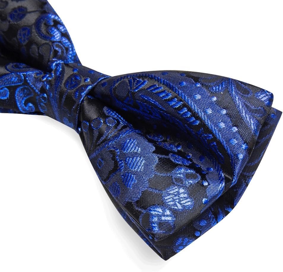 Bow Ties for Man Wedding Business Party Paisley Pre-Tied Bowties Handkerchief Cufflinks Gifts