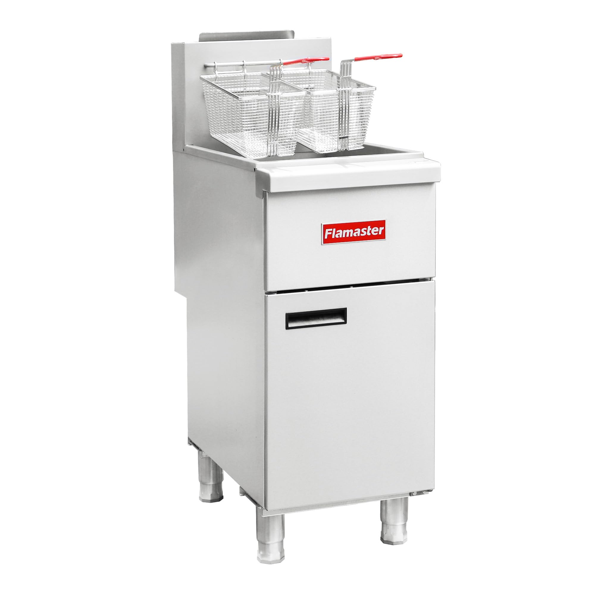 CHUMART Commercial Deep Fryer with 2 Baskets, 90000 BTU Propane Gas Fryer - CSA Certified, 200°F-400°F Precision Temp Control, Stainless Steel Floor Fryer for Restaurants, Fast Food, Food Trucks