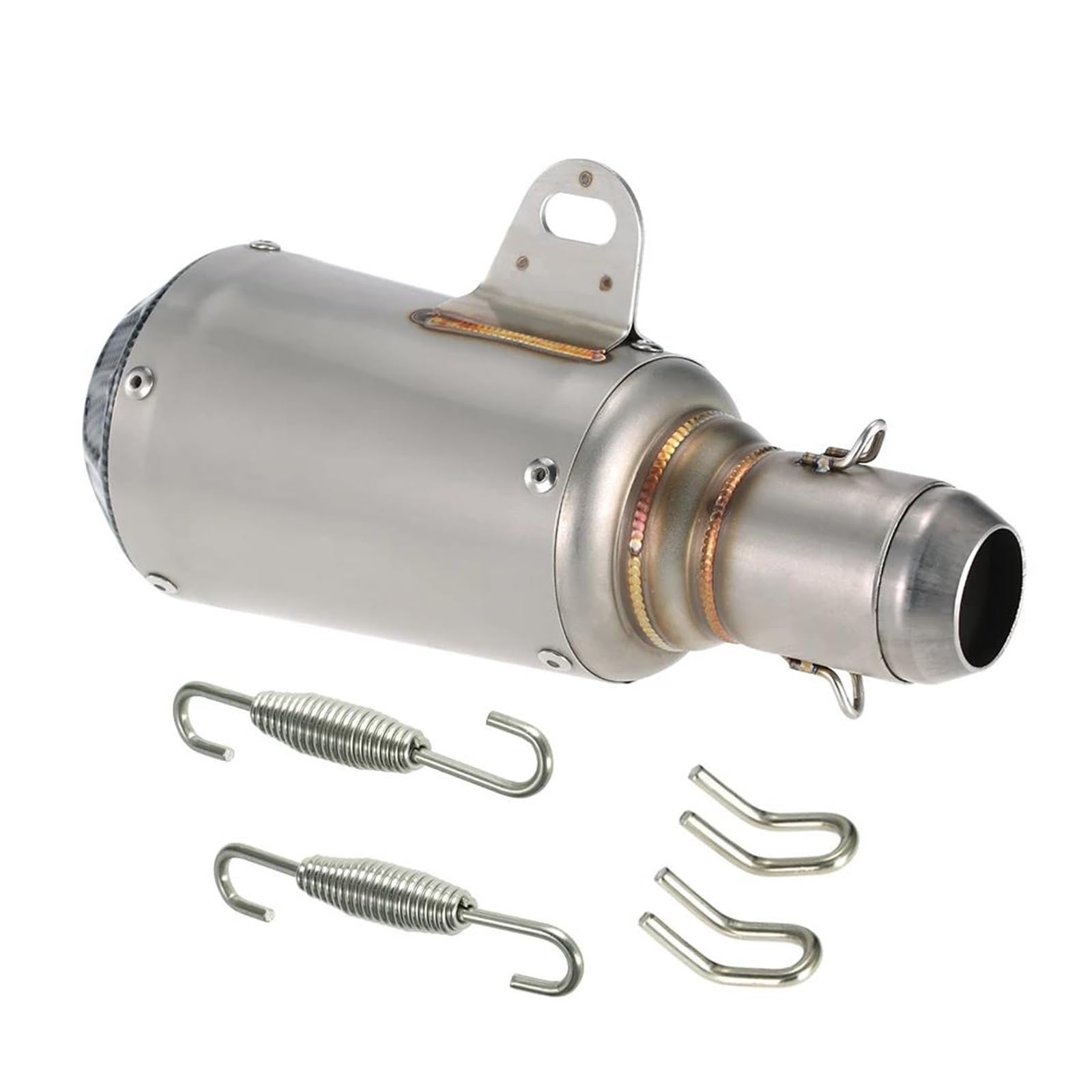 Silenziatore Per Tubo Di Scarico Moto In Acciaio Inossidabile Con Diametro Interno Ingresso Universale Da 51 Mm | Terminale Scarico Moto Scarico Moto Slip On