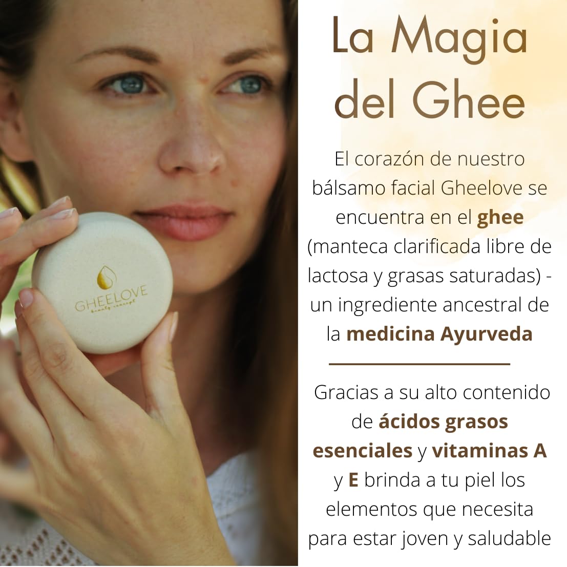Bálsamo Facial Multiuso 6 En 1 a Base De Ghee, Para Todos Tipos De Piel, Hidrata Y Repara, Natural Sin Perfume Artificial