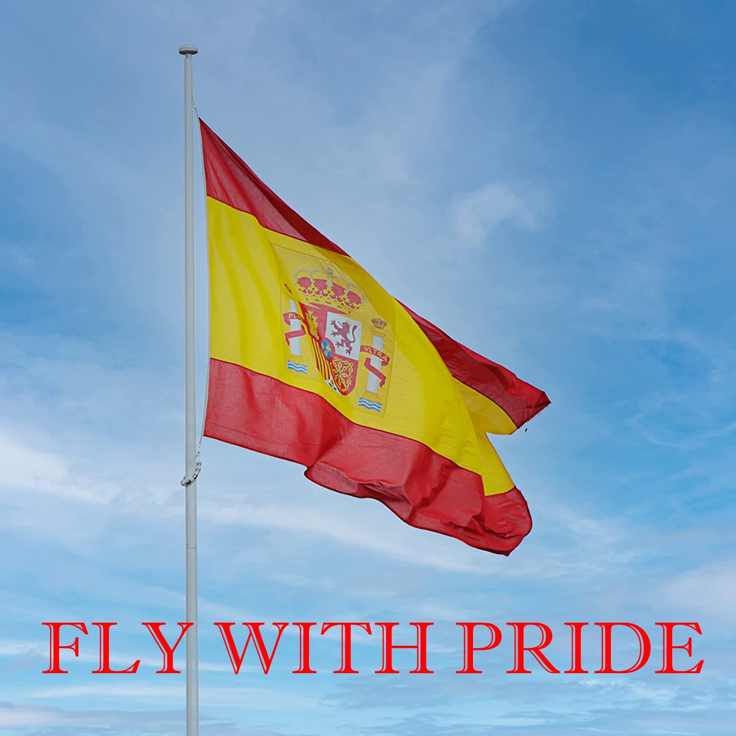 ShreeFit Flags Spain Flag National Polyester Flag with Brass Grommets 3Ft X 5Ft (Pack of 1), Red,Yellow - Image 3