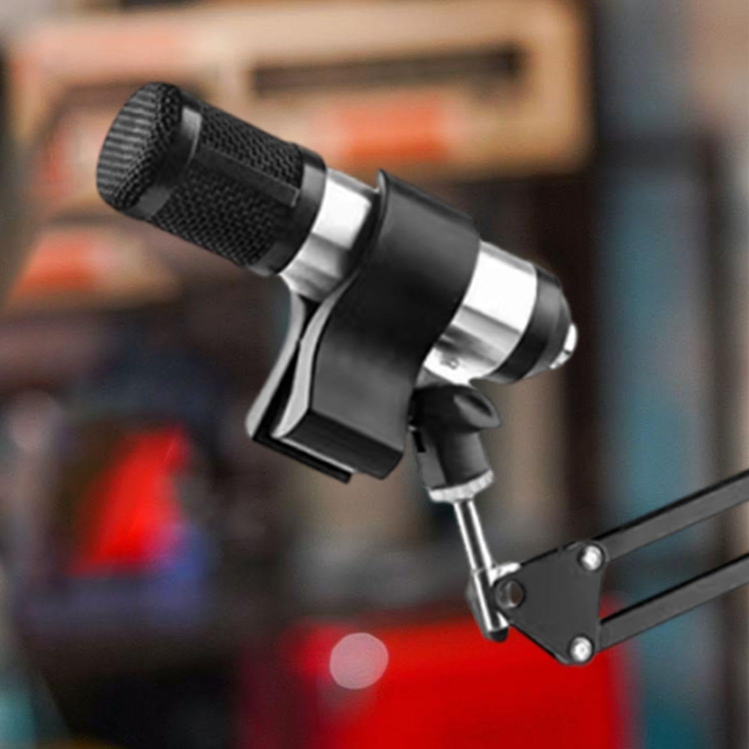 2 Sets Of Black Microphone Holders, Adjustable Microphone Stand, Microphone Fixing Tool, Microphone Accessories - Image 4