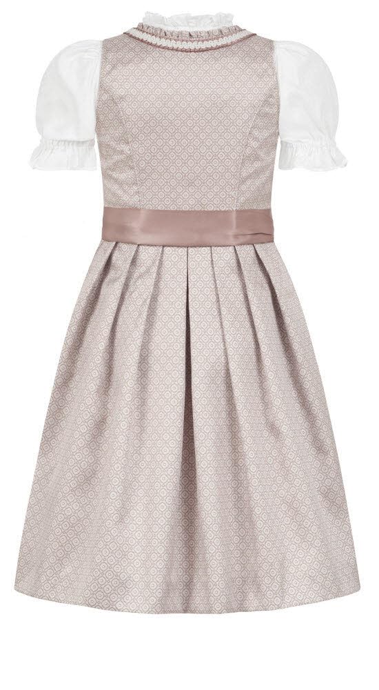 Nübler Dirndl Mädchen - 3 teiliges Set Dirndl Kleid mit Trachtenbluse und Schürze traditionell - Moderne bayrische Tracht, Stella Rosa