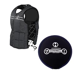 Hyperwear Adjustable 10 lbs Womens Weight Vest Full Zip SandBell 15 lbs Free Weight soft sand neoprene